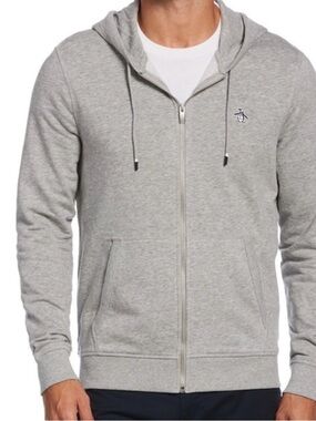 NWT Original Penguin Men’s Grey Zip Hoodie